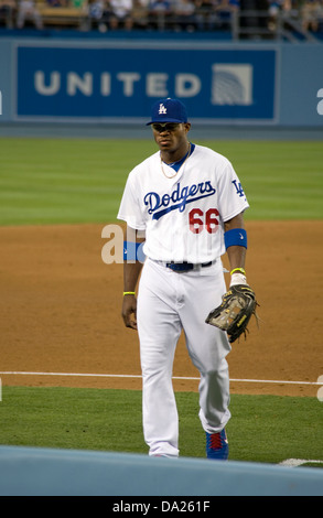 Yasiel Puig joueur recrue Dodger Banque D'Images