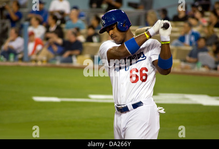 Los Angeles Dodger player Yasiel Puig Banque D'Images