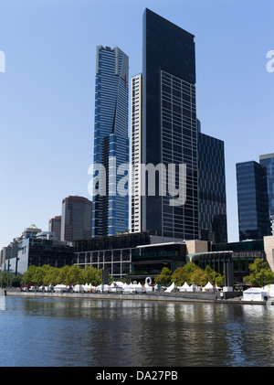 La Rivière Yarra Melbourne Australie dh Eau douce Place Southbank et Euraka riverside Tour d'horizon des bâtiments Banque D'Images