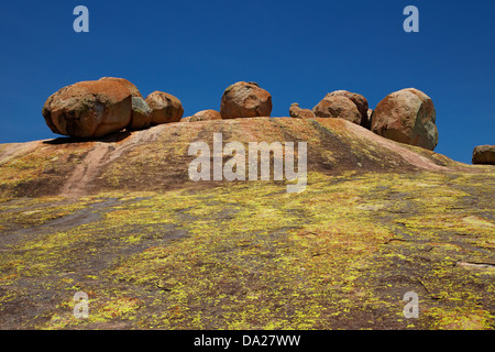 Au sommet des rochers de la colline Malindidzimu (spiritueux), ou 'World's View", le Parc National de Matobo Matobo Hills, site du patrimoine mondial Banque D'Images