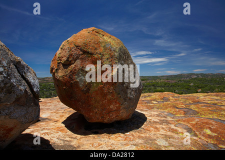 Au sommet des rochers de la colline Malindidzimu (spiritueux), ou 'World's View", le Parc National de Matobo Matobo Hills, site du patrimoine mondial Banque D'Images