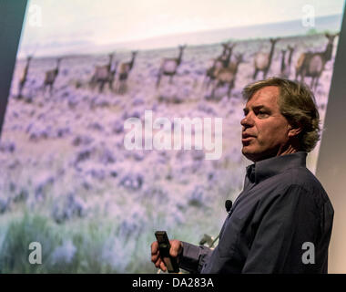 01 juillet 2013 - Aspen, Colorado, États-Unis - SEAN GERRITY, Président de l'American Prairie Reserve, traite le sujet : ''Imaginer America's Serengeti'' au cours de l'Aspen Festival Idées.(Image Crédit : © Brian Cahn/ZUMAPRESS.com) Banque D'Images