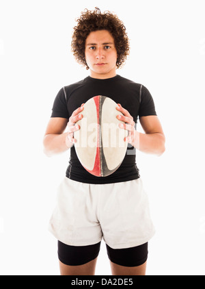 Portrait de joueur de rugby Banque D'Images