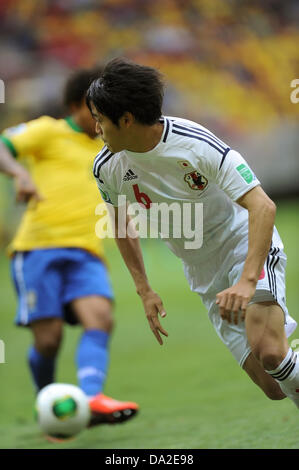 Atsuto Uchida (JPN), le 15 juin 2013 - Football : Coupe des Confédérations de la fifa, Brésil 2013 match du groupe A entre le Brésil 3-0 le Japon à l'Estadio Nacional de Brasilia, Brésil. (Photo par Hirano et Yoshihige/AFLO) Banque D'Images