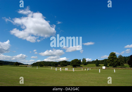 Harcourt county cricket ground, Stanton sur Hine Heath, Shropshire, Angleterre Banque D'Images