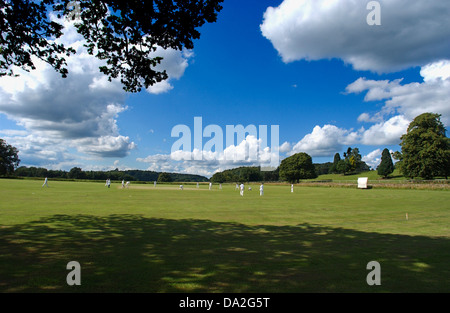 Harcourt county cricket ground, Stanton sur Hine Heath, Shropshire, Angleterre Banque D'Images