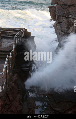 Thunder Hole, l'Acadia National Park, Maine Banque D'Images