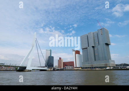 Le Kop van Zuid du centre-ville de Rotterdam, Pays-Bas Banque D'Images