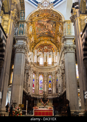 L'intérieur de la cathédrale San Lorenzo de Gênes, Italie 1 Banque D'Images