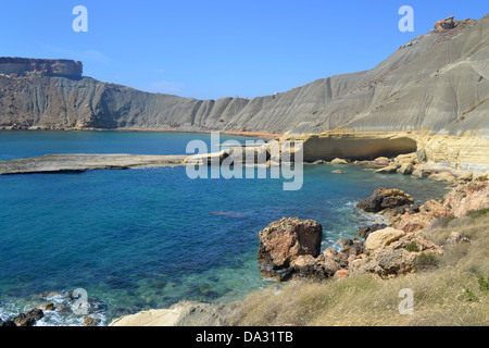 Gnejna bay, Malte. Banque D'Images