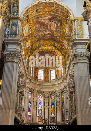 L'intérieur de la cathédrale San Lorenzo de Gênes, Italie 3 Banque D'Images