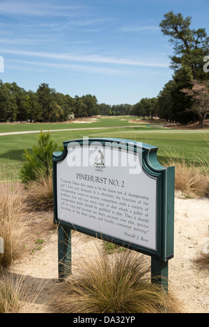 Parcours n° 2, Pinehurst Resort Golf Course, NC Banque D'Images