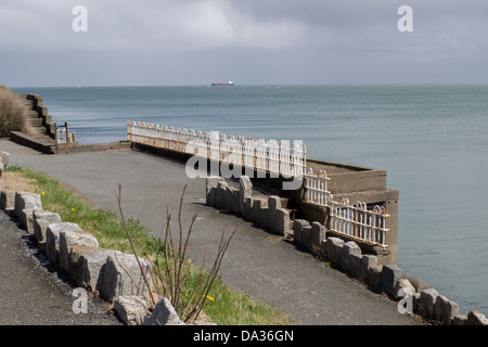 Vue sur la côte de Dún Laoghaire Co., Dublin, Irlande. Banque D'Images