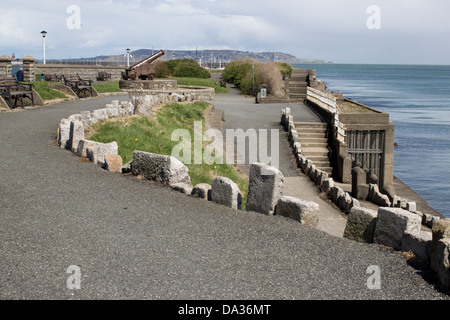 Vue sur la côte de Dún Laoghaire Co., Dublin, Irlande. Banque D'Images