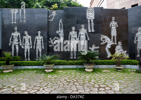 Lieu de mémoire dans l'ancienne prison de Hoa Lo, aka, Hilton de Hanoi à Hanoi, Vietnam Banque D'Images