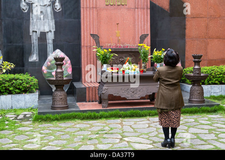 Lieu de mémoire dans l'ancienne prison de Hoa Lo, aka, Hilton de Hanoi à Hanoi, Vietnam Banque D'Images