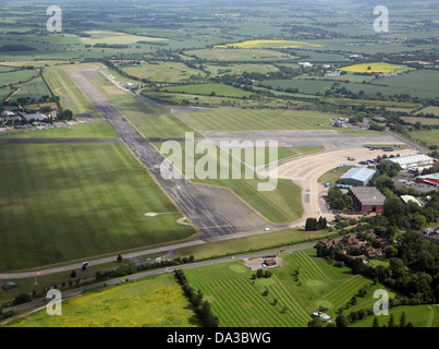 Vue aérienne de North Weald Airfield en Essex Banque D'Images