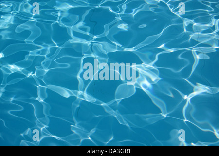 Réflexions de l'eau dans la piscine, un jour ensoleillé Banque D'Images