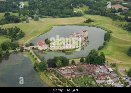 VUE AÉRIENNE.Château de Leeds.Kent, Angleterre, Grande-Bretagne, Royaume-Uni. Banque D'Images