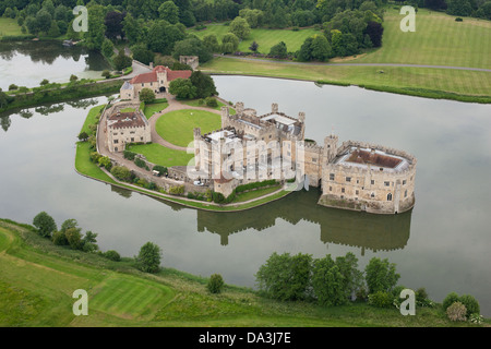 VUE AÉRIENNE.Château de Leeds.Kent, Angleterre, Grande-Bretagne, Royaume-Uni. Banque D'Images