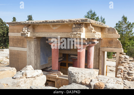 Le bâtiment nord du bassin Lustral, Palais de Knossos, Knossos, Crète, Grèce Banque D'Images