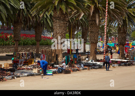 Curio market, Swakopmund, Namibie, Afrique Banque D'Images