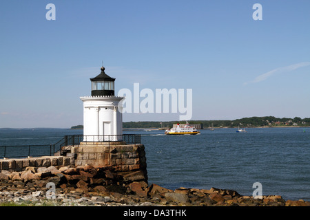 Également appelé phare de Portland Breakwater Light Bug se trouve dans la ville de South Portland et le sida la navigation pour le port de Portland Banque D'Images