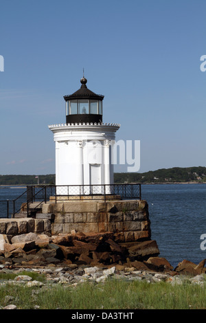 Également appelé phare de Portland Breakwater Light Bug se trouve dans la ville de South Portland et le sida la navigation pour le port de Portland Banque D'Images