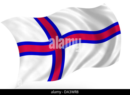 Faeroe-Islands flag Banque D'Images