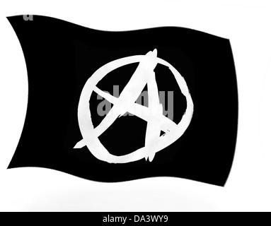 - Drapeau anarchiste Punk Banque D'Images