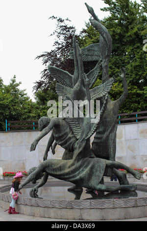 Sculpture au Jardin du souvenir, Parnell Square, Dublin, Irlande. Banque D'Images