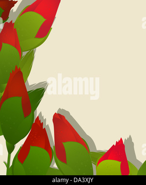 Carte de voeux de la Saint-Valentin avec roses rouges Banque D'Images