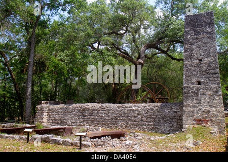 Florida Homosassa Springs, Old Homosassa, Yulee Sugar Mill Ruins parc national historique, les visiteurs Voyage voyage tourisme touristique repère monuments c Banque D'Images