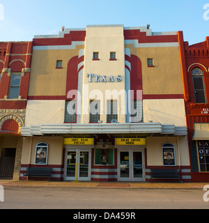 Cinéma Texas Style Art déco Banque D'Images