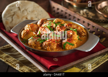 Malai kofta. Paneer boulettes en sauce crème tomate alimentaire de l'Inde du Nord Banque D'Images