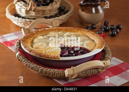 Dessert de fruits tarte aux cerises Banque D'Images