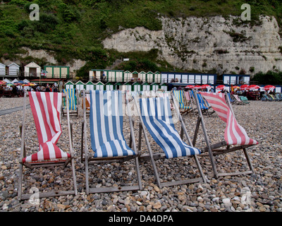 Transats à Beer, Devon, UK 2013 Banque D'Images