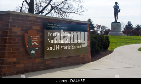 Le Fort McHenry, Baltimore, Maryland Banque D'Images