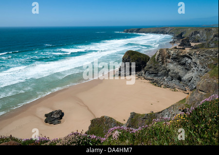 Bedruthan steps North Cornwall UK Banque D'Images