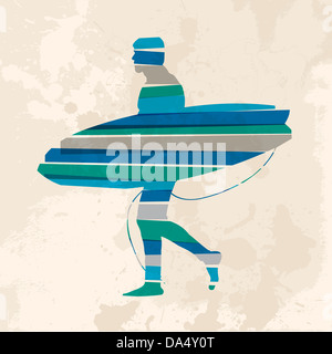 Les couleurs de la diversité des bandes transparentes avec surfeur surf la plus grunge background. La version de fichier EPS10. Banque D'Images