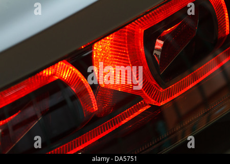 Détail de l'Audi R8 GT Spyder feux arrière. Banque D'Images