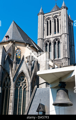 L'église St Nicholas à Gand Banque D'Images
