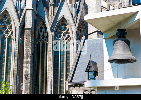 Une partie de l'église Saint-Nicolas à Gand Banque D'Images