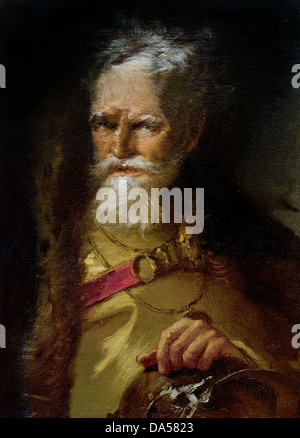 Portrait d'un homme barbu vieillissement par Giambattista Tiepolo, Giovanni Battista Tiepolo 1696 - 1770 Italie Italien Banque D'Images