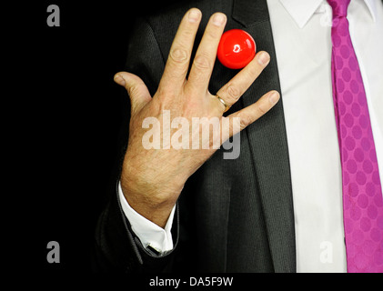 Gros plan de tour de magie sur un fond noir Banque D'Images