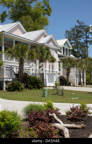 Quartier résidentiel à Murrells Inlet, en Caroline du Sud, USA Banque D'Images