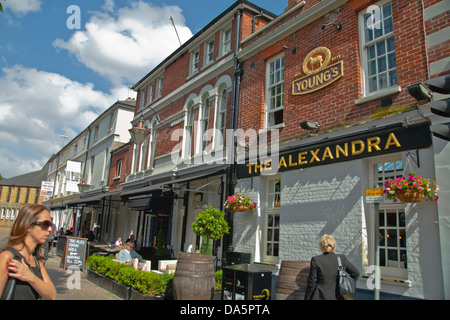 Façade de pub à Wimbledon, South London, England, United, Vénézuella GO Banque D'Images