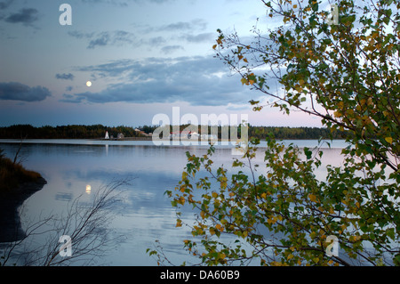 Le Pays de la Sagouine, Arcadian, Village culturel, Island, Bouctouche, Nouveau-Brunswick, Canada, lac, paysage Banque D'Images