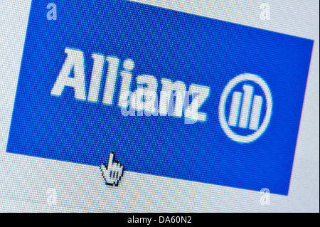 De près de l'logo Allianz comme vu sur son site web. (Usage éditorial uniquement : -Print, télévision, e-book et le comité éditorial du site). Banque D'Images