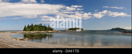 Parc National, Parc national du Bic, Québec, Canada, parc, Bic, littoral, à la rive, la végétation, l'eau, Banque D'Images